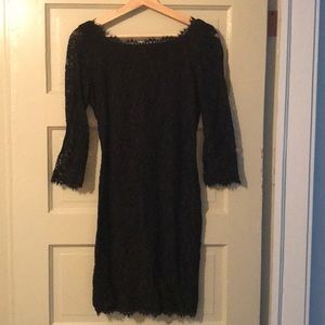 Diane Von Furstenbeg Zarita Black Lace Dress
